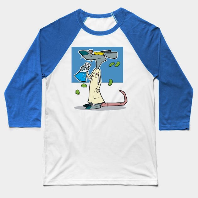 Lab Rat Baseball T-Shirt by RichCameron